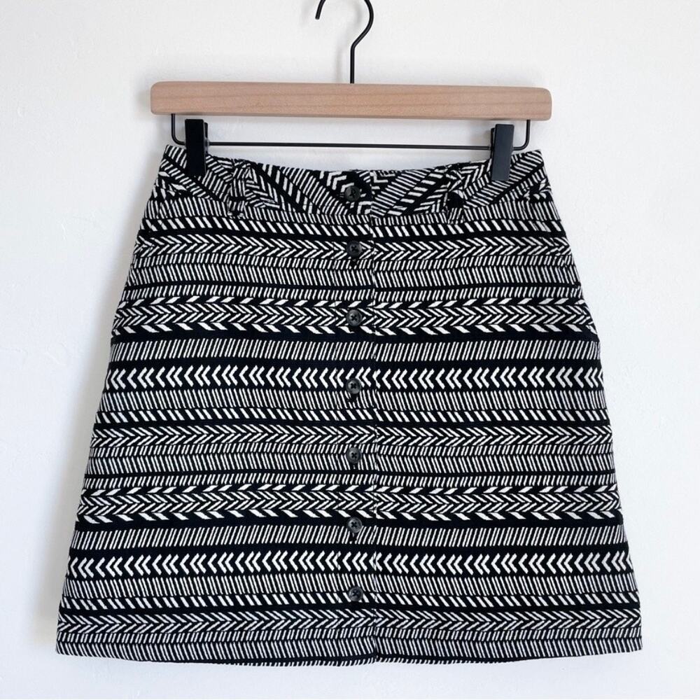 Anthropologie Maeve Fieldnotes Button Front A-Line Mini Skirt